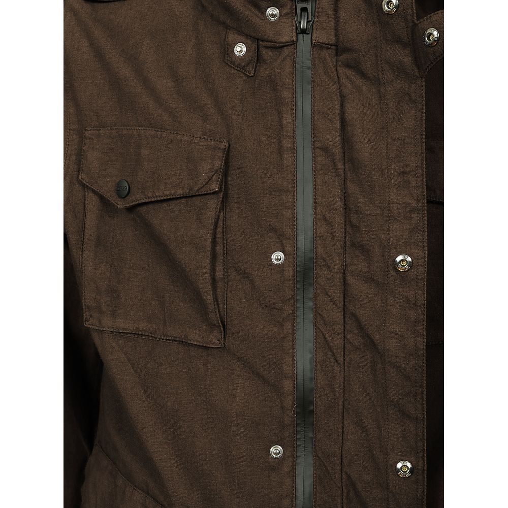 Herno Brown Linen Field Jacket