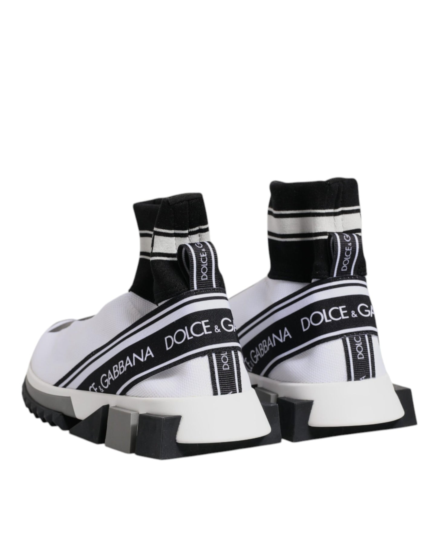 Dolce & Gabbana Sorrento White Black Socks Sneakers Shoes