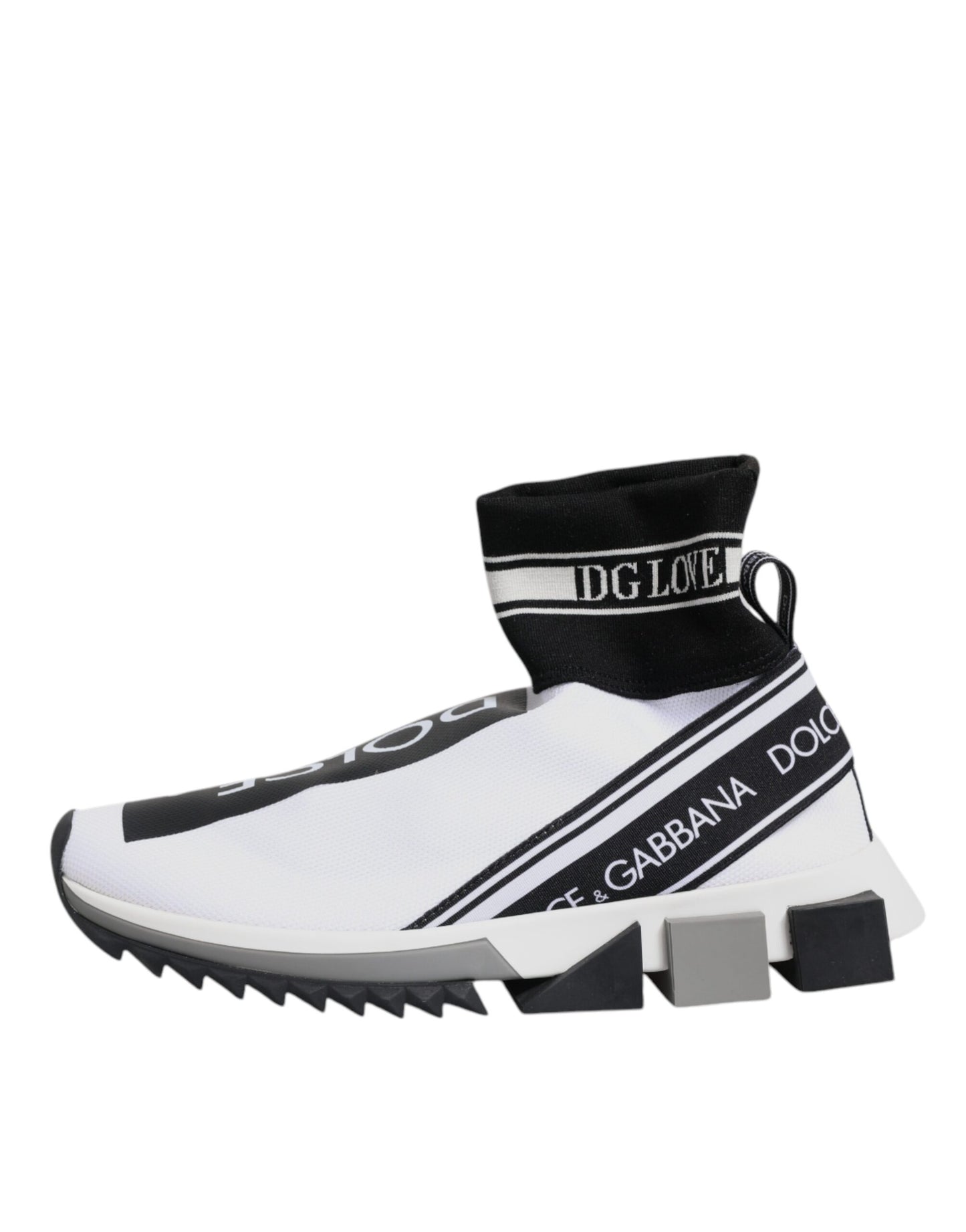 Dolce & Gabbana Sorrento White Black Socks Sneakers Shoes