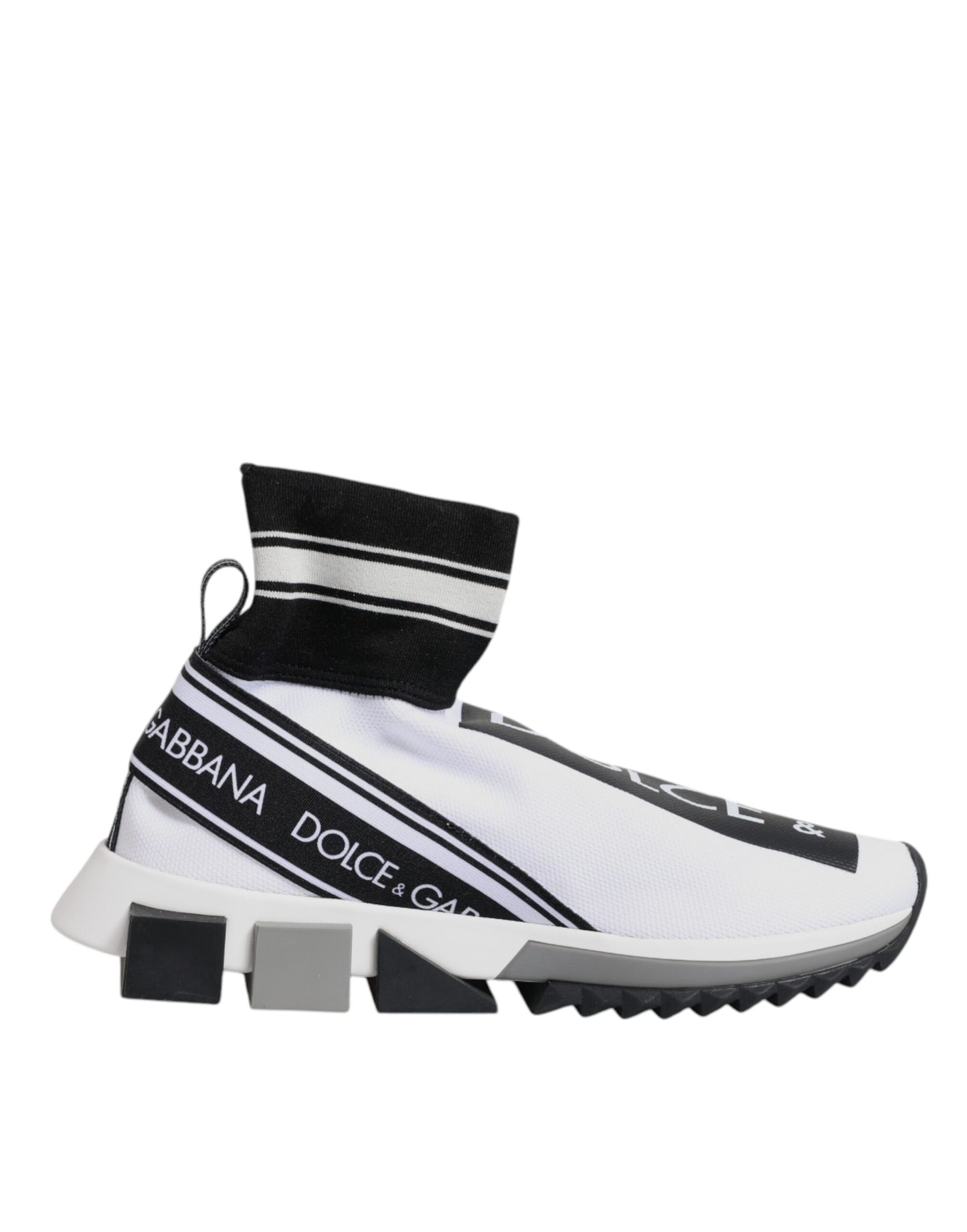 Dolce & Gabbana Sorrento White Black Socks Sneakers Shoes
