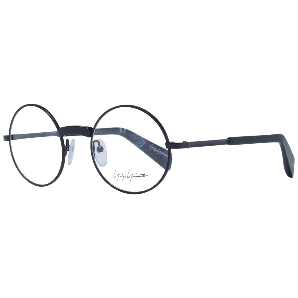 Yohji Yamamoto Black Men's Optical Frames – Panto Style