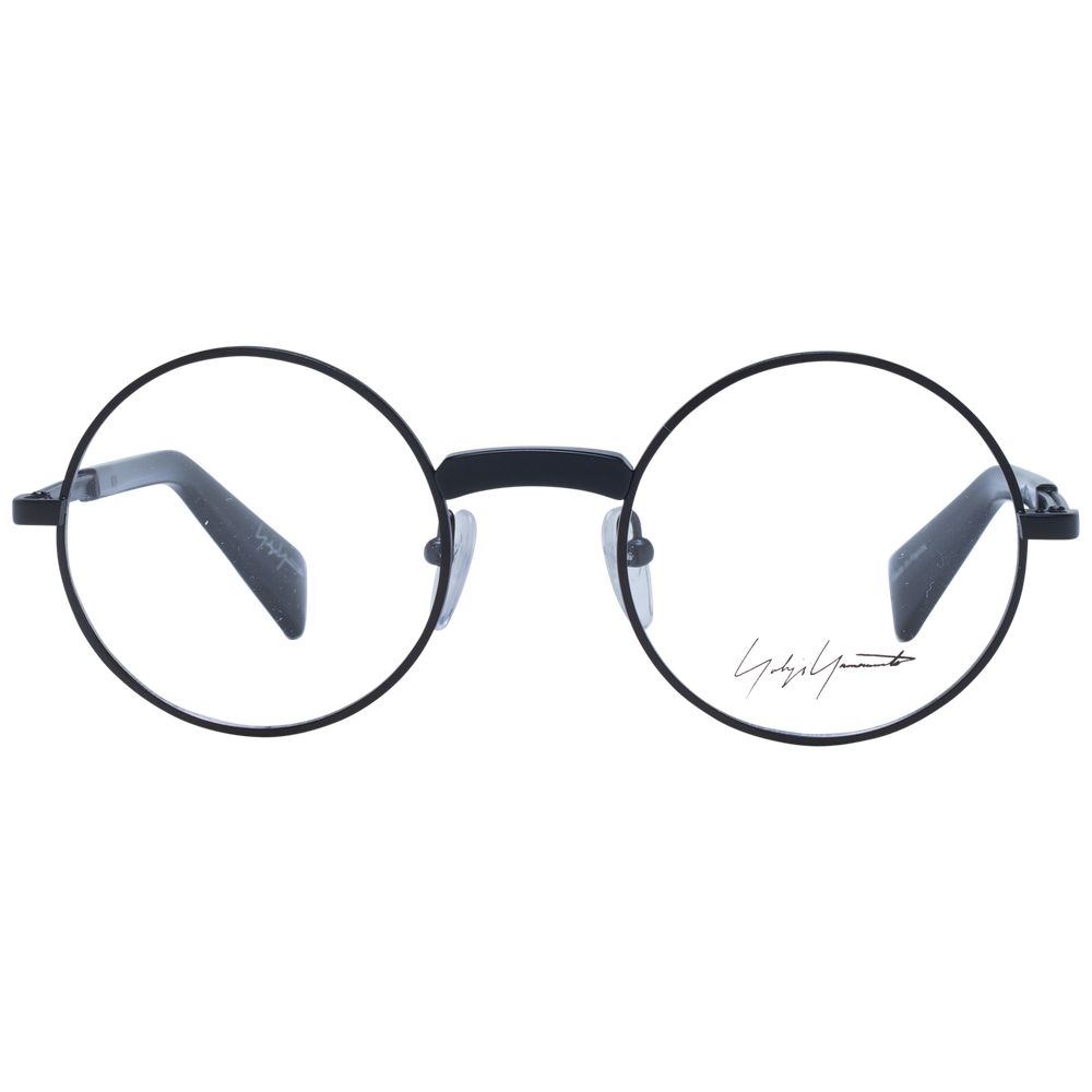 Yohji Yamamoto Black Men's Optical Frames – Panto Style