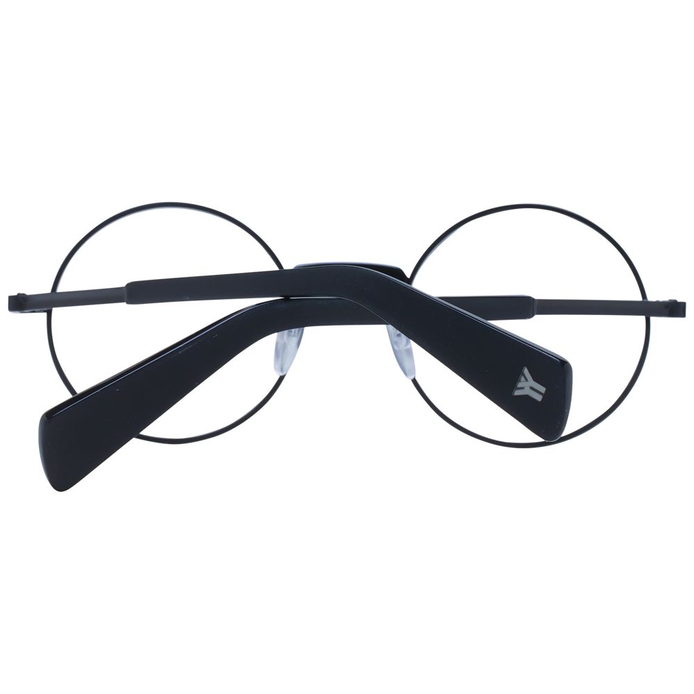 Yohji Yamamoto Black Men's Optical Frames – Panto Style
