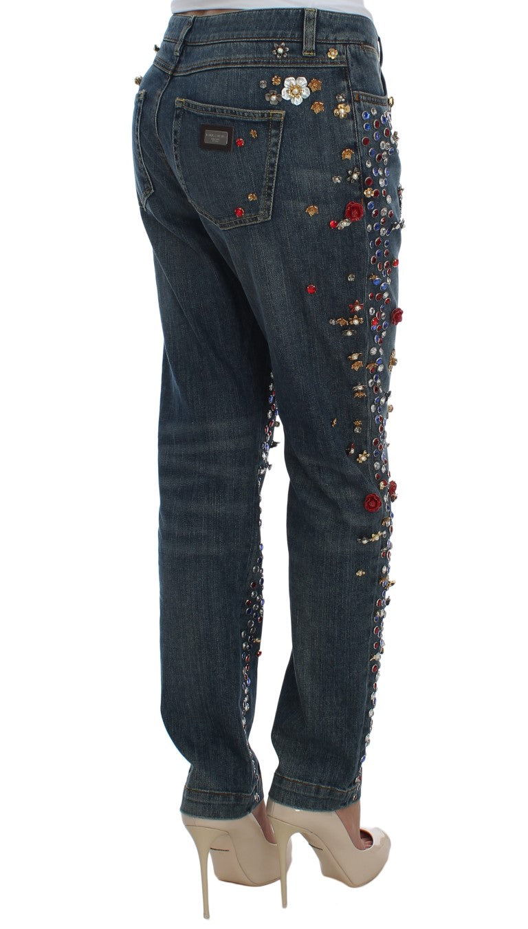 - Enchanted Sicily Crystal Heart Boyfriend Jeans