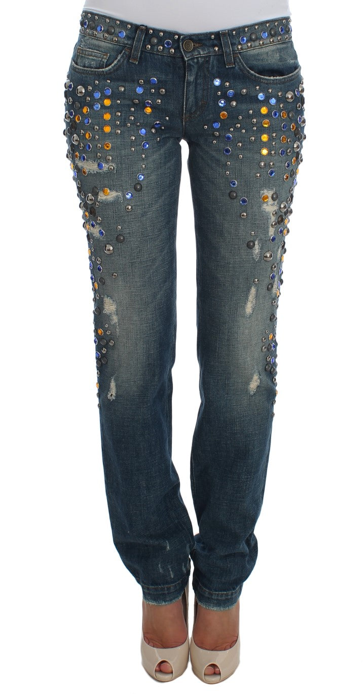 - Enchanted Sicily Crystal Embellished Jeans