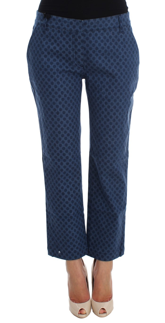 - Polka Dotted Capri Stretch Jeans