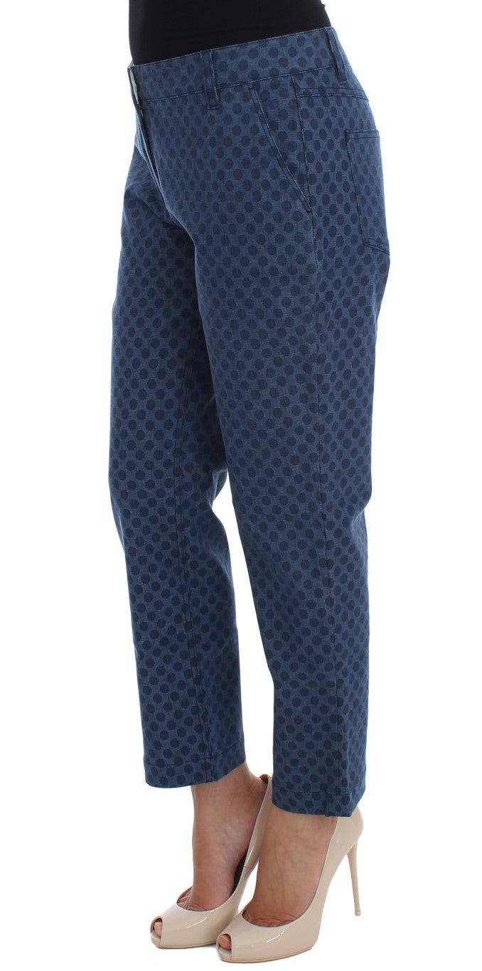- Polka Dotted Capri Stretch Jeans