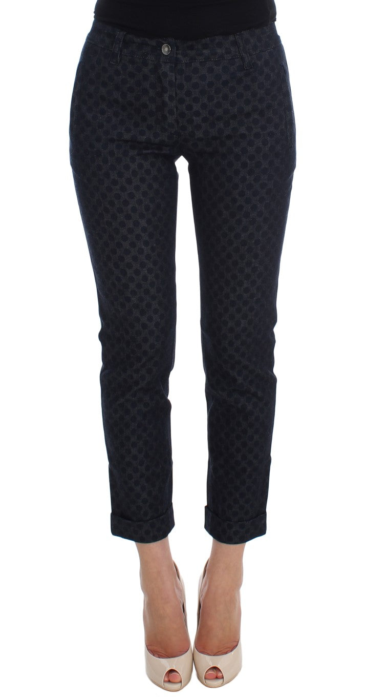 - Chic Polka Dotted Capris Jeans