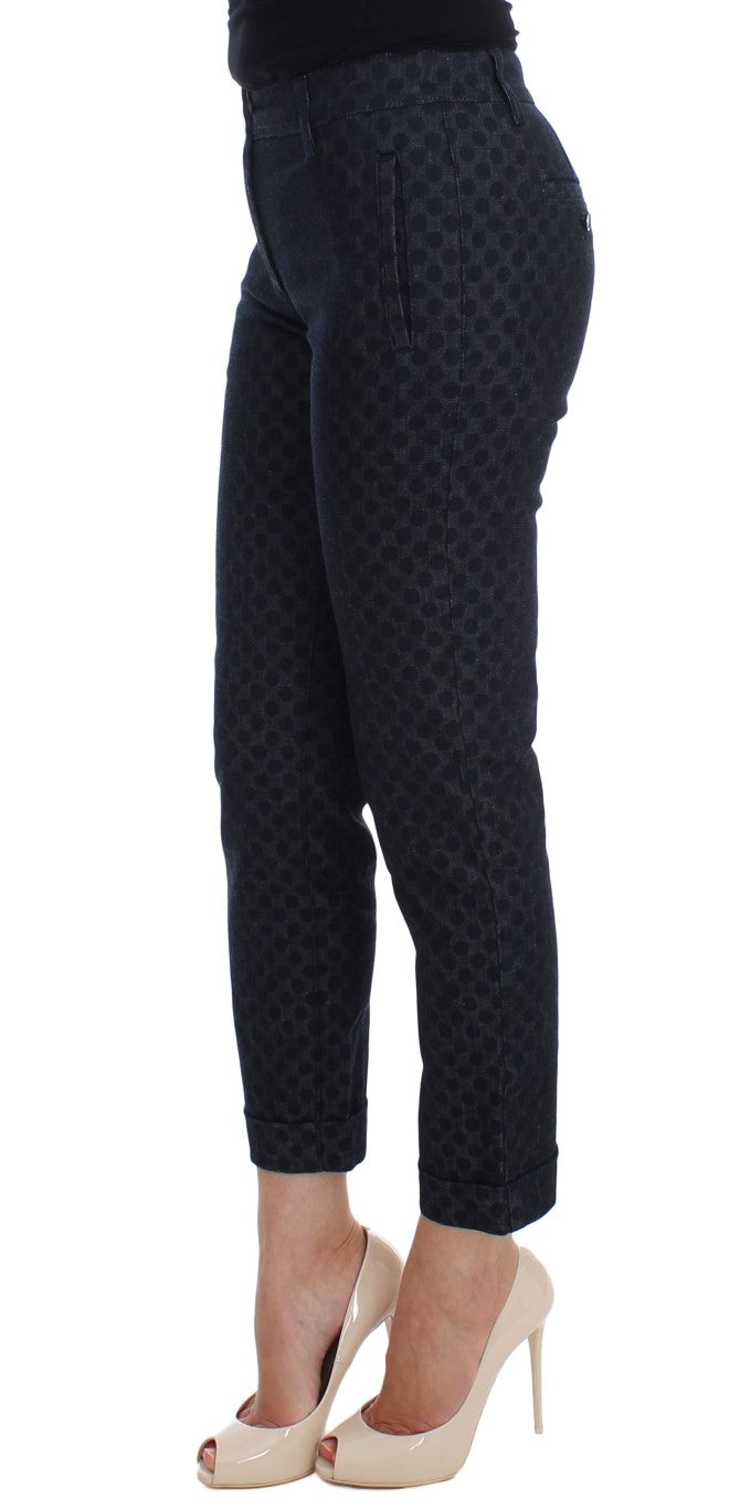 - Chic Polka Dotted Capris Jeans