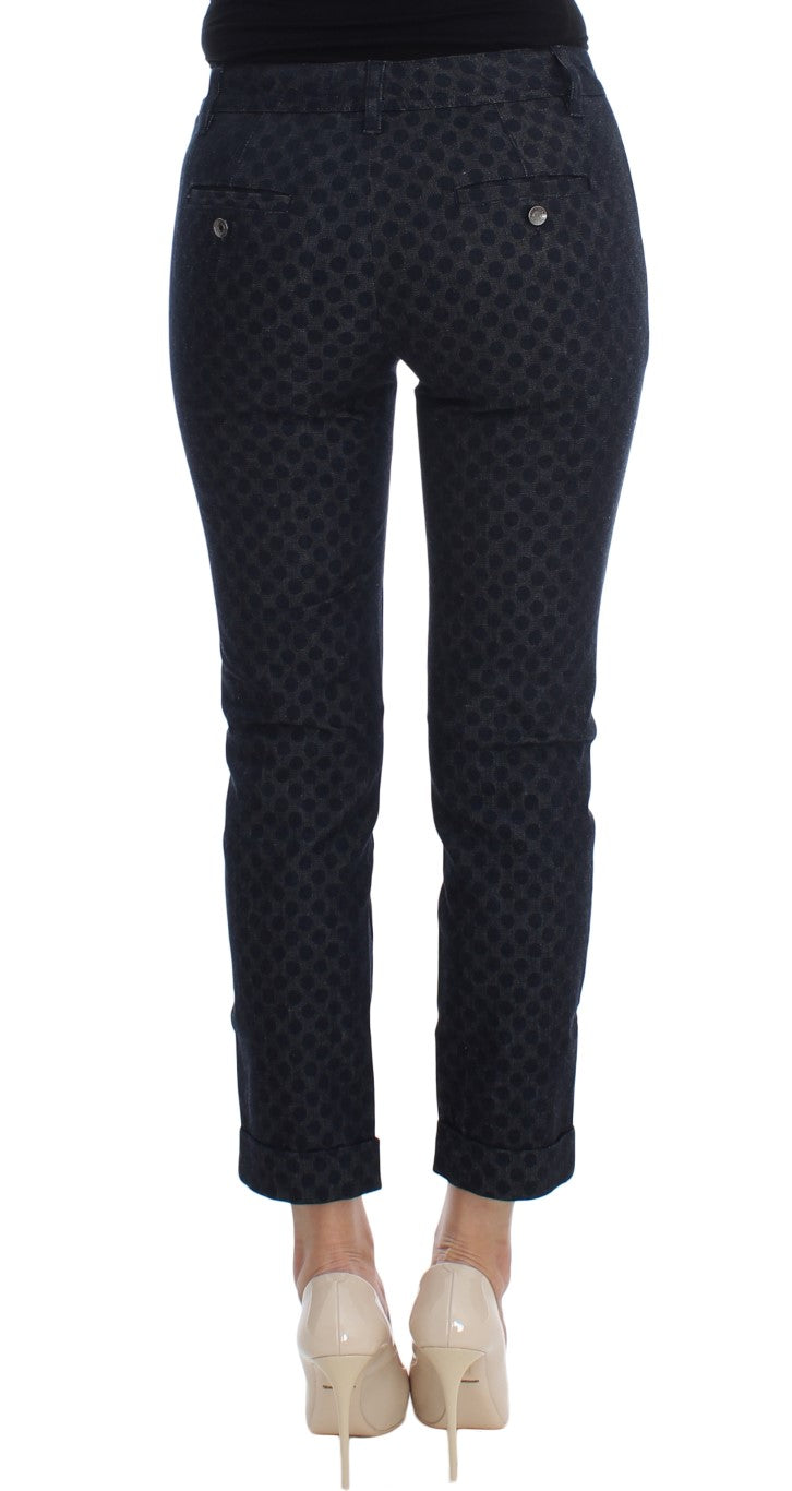 - Chic Polka Dotted Capris Jeans