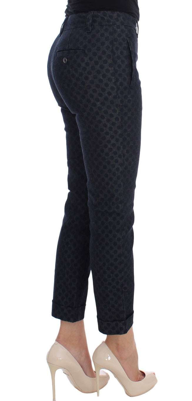 - Chic Polka Dotted Capris Jeans