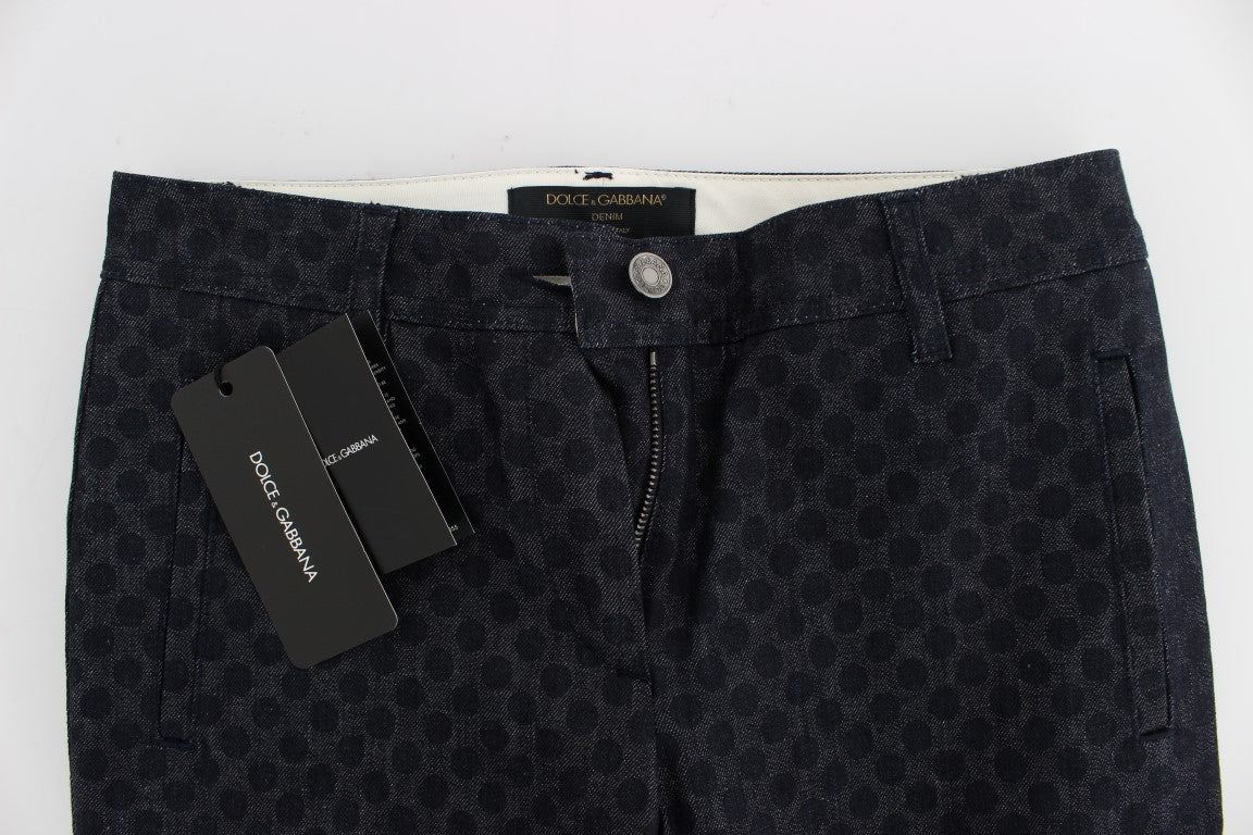 - Chic Polka Dotted Capris Jeans