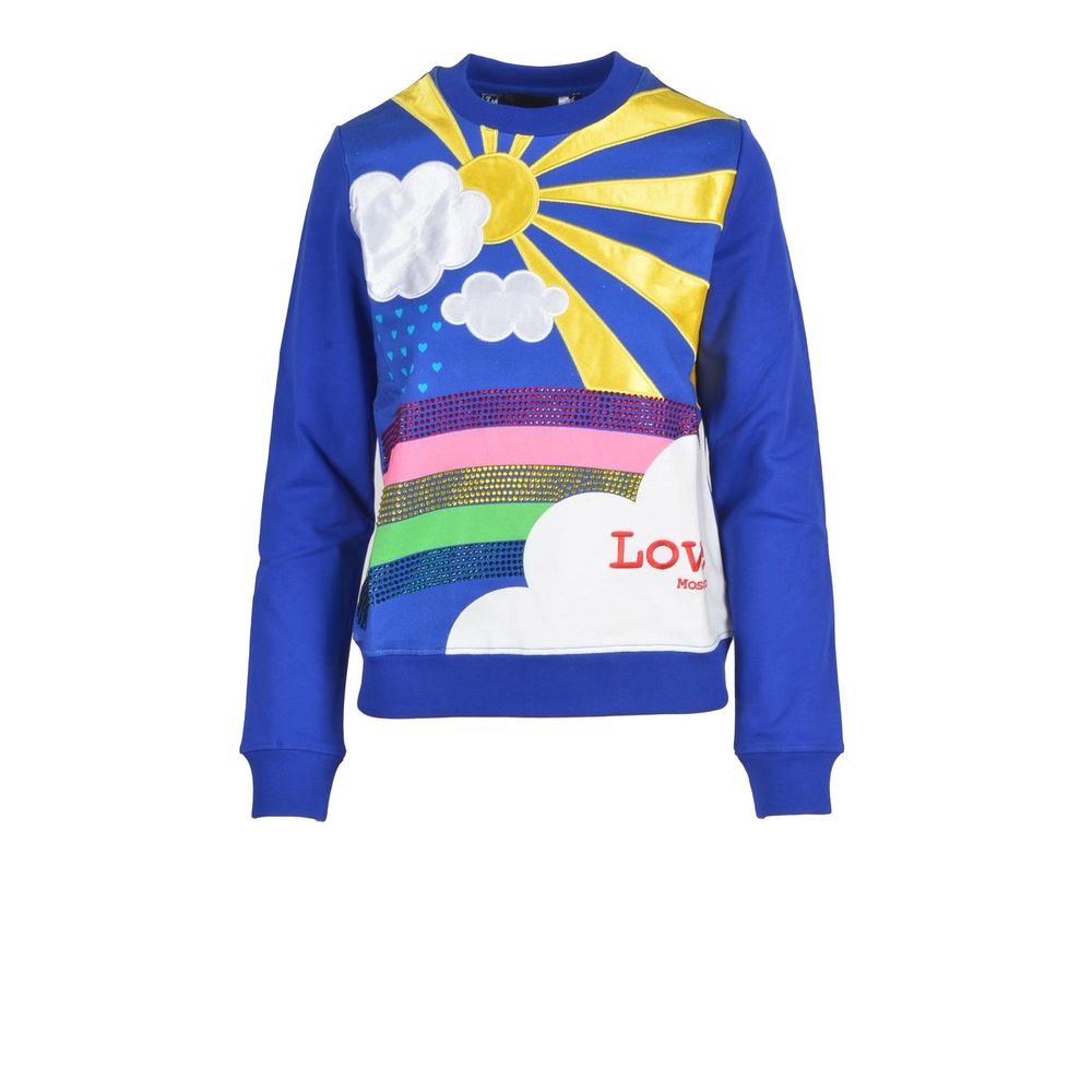 Love Moschino Blue Cotton Sweater for Women