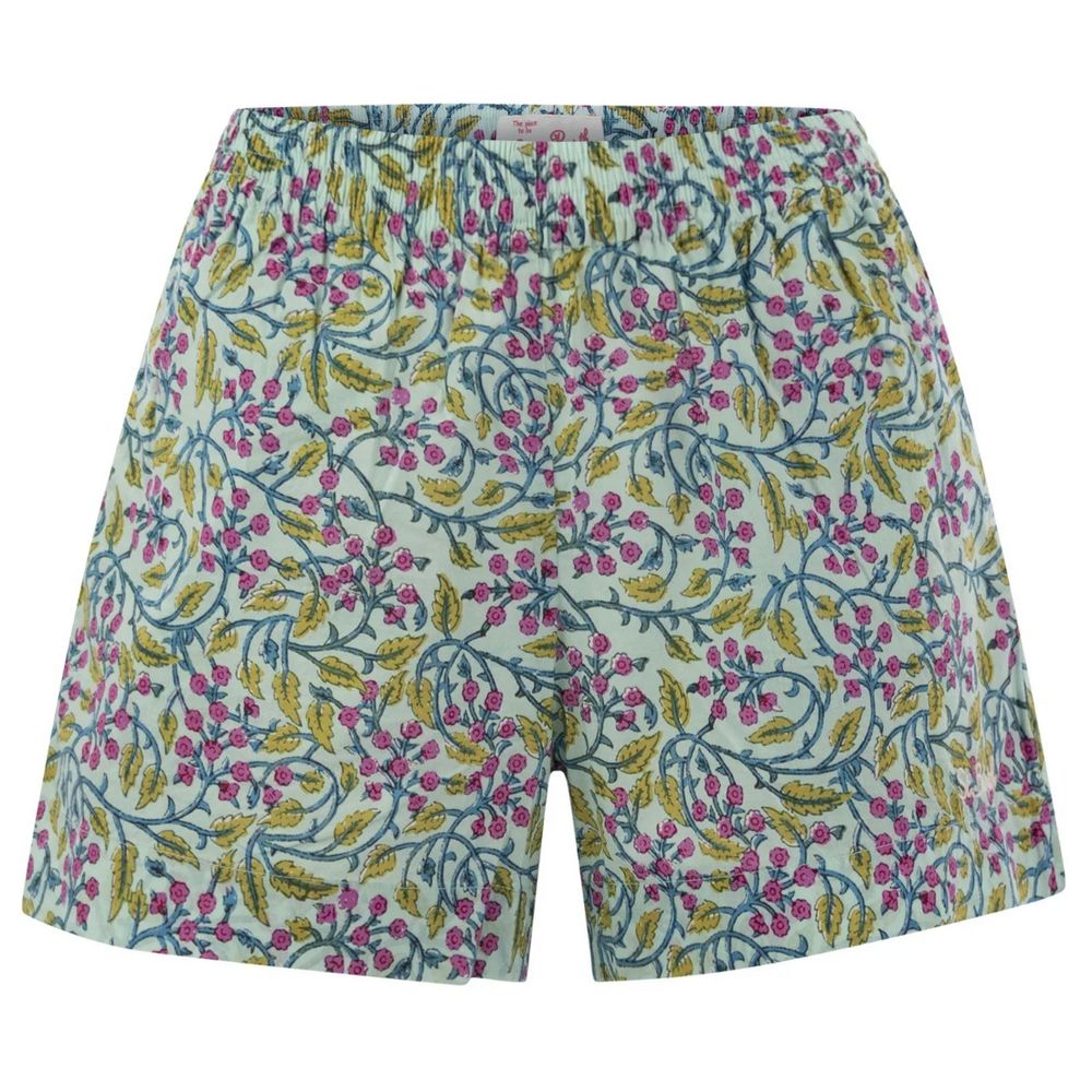 MC2 Saint Barth Green Cotton Floral Shorts