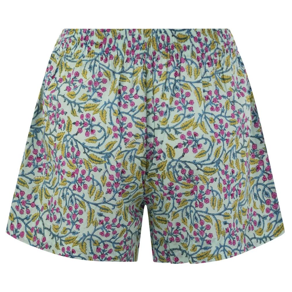 MC2 Saint Barth Green Cotton Floral Shorts