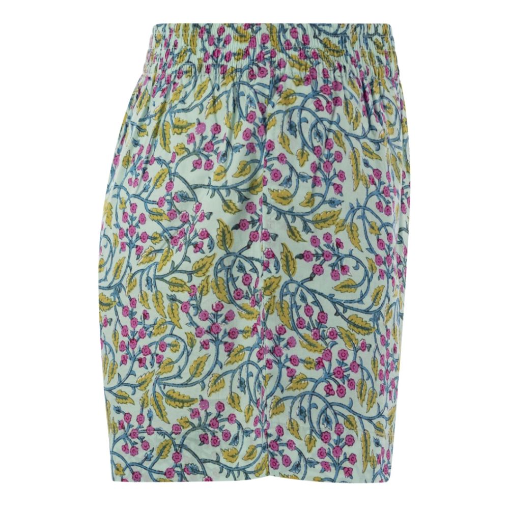 MC2 Saint Barth Green Cotton Floral Shorts