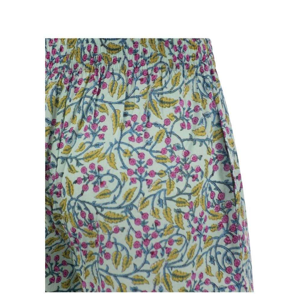 MC2 Saint Barth Green Cotton Floral Shorts