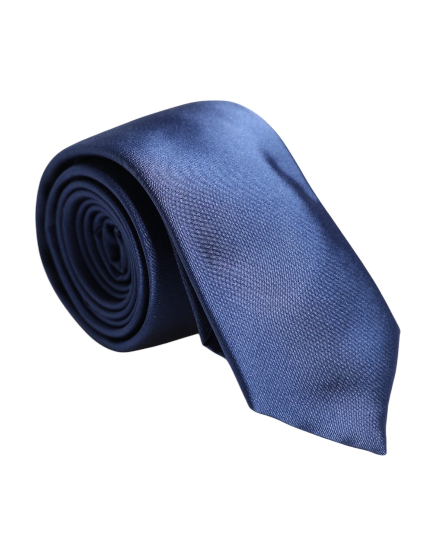 Dolce & Gabbana Blue Solid Silk Adjustable Necktie