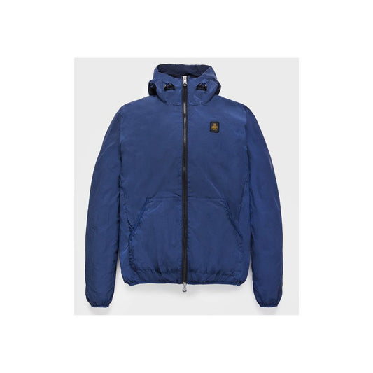 RefrigiWear Blue Hooded Lightweight Jacket for Men