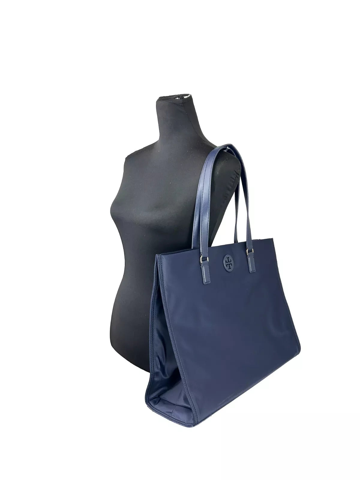 Tory Burch Navy Ella Large Nylon Tote Bag Purse