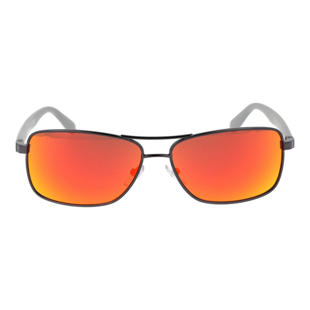 BMW Motorsport Men’s Sunglasses – Gunmetal Aviator Frame with Burgundy Mirrored Lenses, 60mm