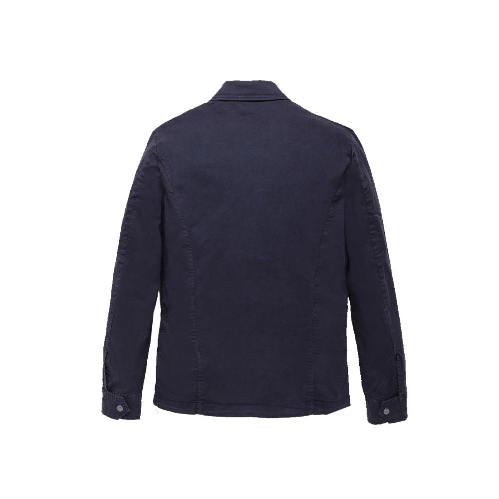RefrigiWear Men's Jacket Shirt – Blue Cotton