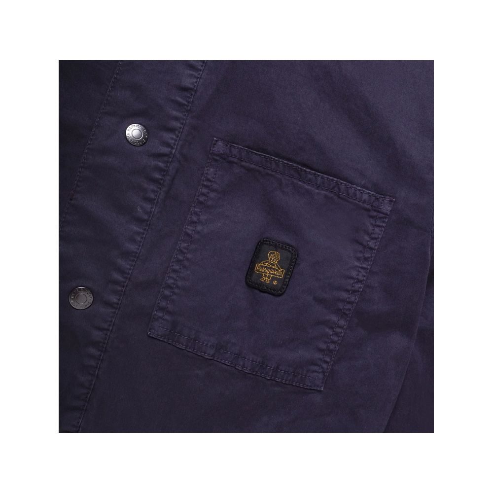 RefrigiWear Men's Jacket Shirt – Blue Cotton