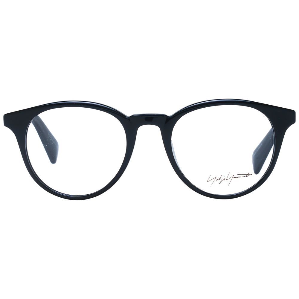Yohji Yamamoto Men's Optical Glasses – Black Round Frame, 50mm