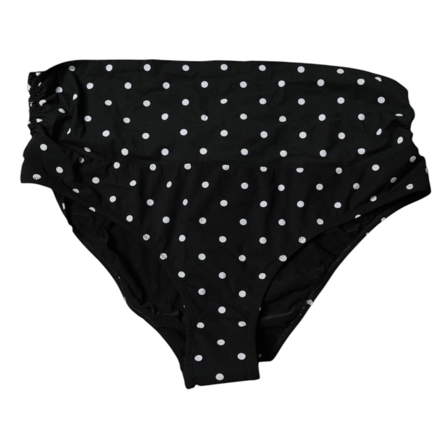 Dolce & Gabbana Black Polka Dot Swimsuit Bikini Bottom