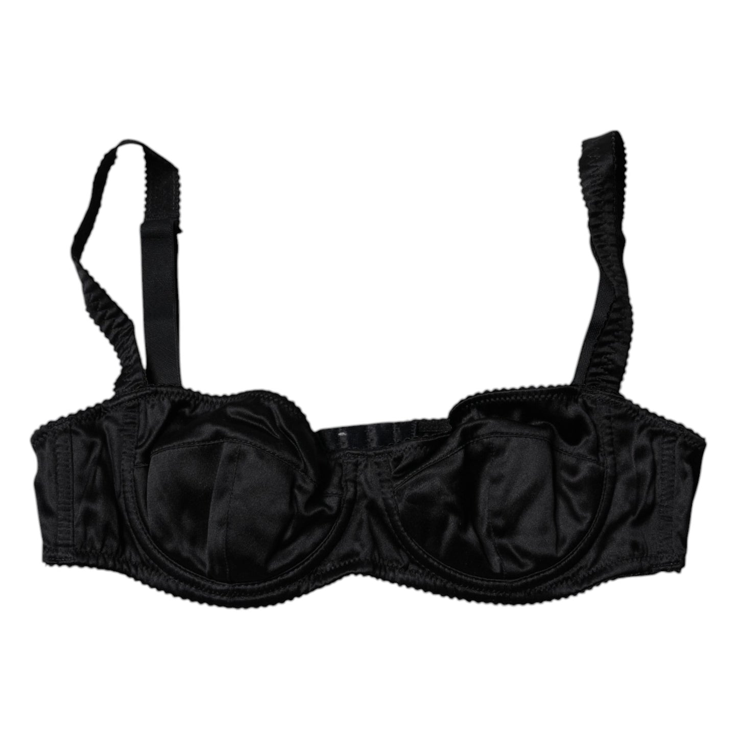 Dolce & Gabbana Black Silk Stretch Balconette Brassiere