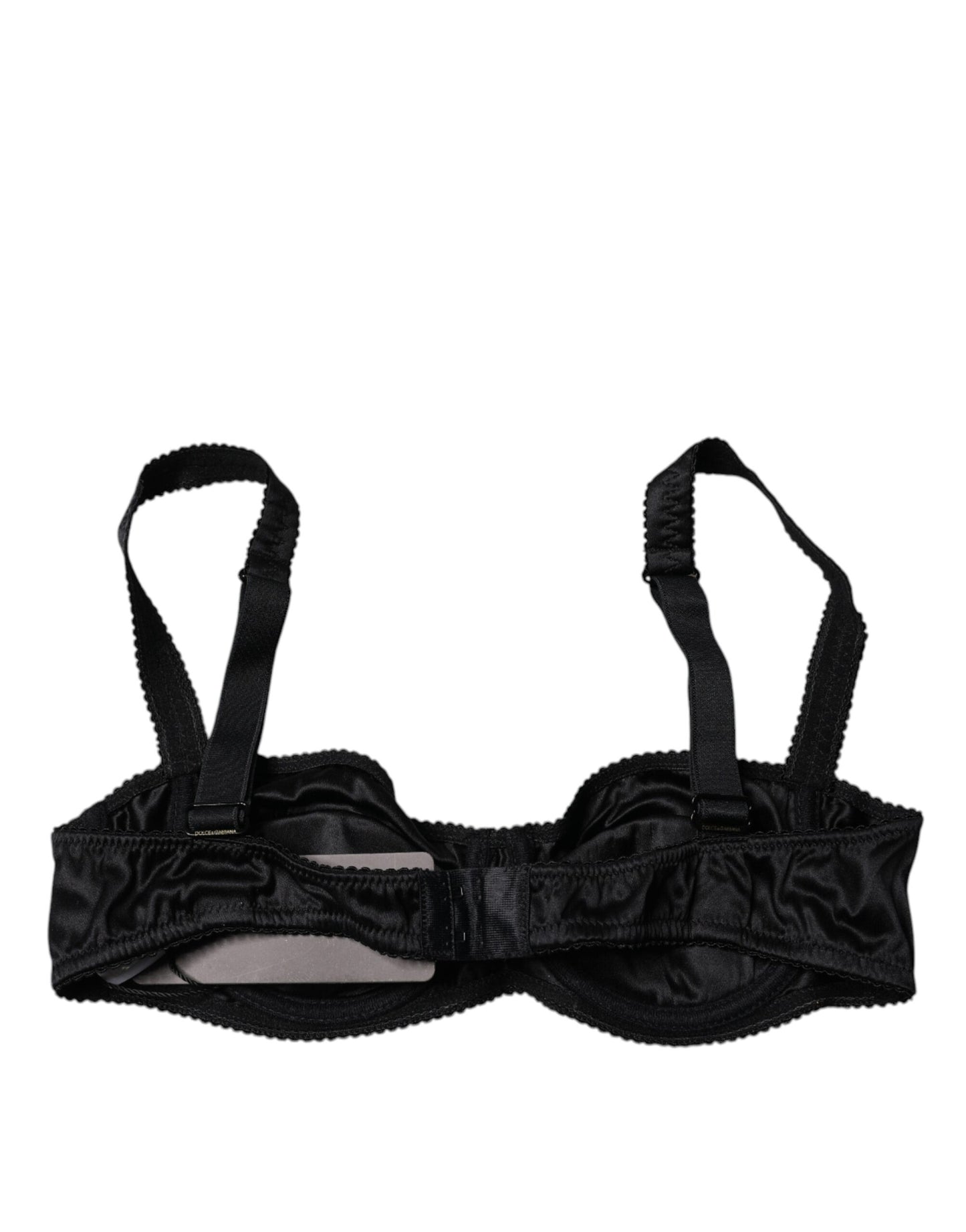 Dolce & Gabbana Black Silk Stretch Balconette Brassiere