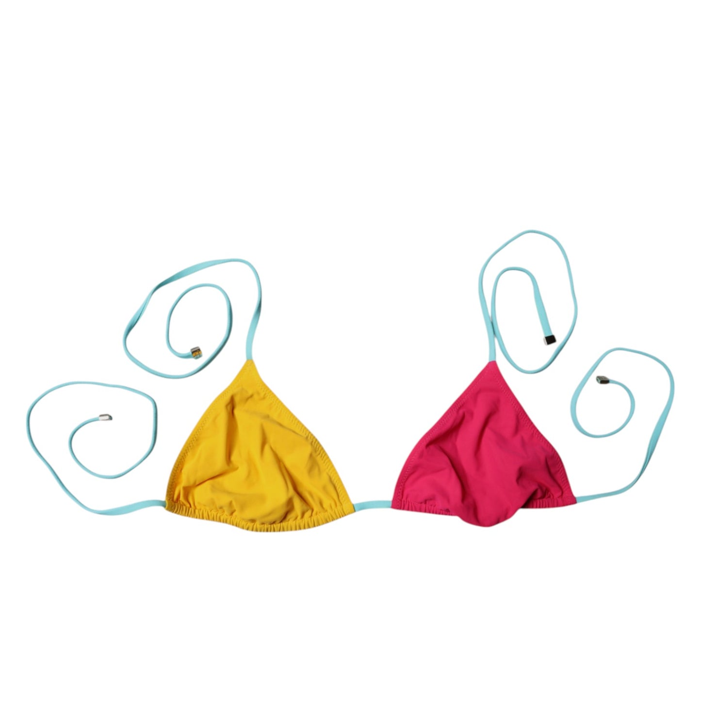 Dolce & Gabbana Multicolor Halter Beachwear Bikini Top