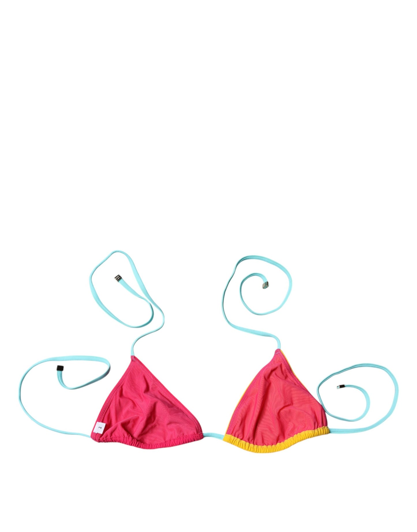 Dolce & Gabbana Multicolor Halter Beachwear Bikini Top
