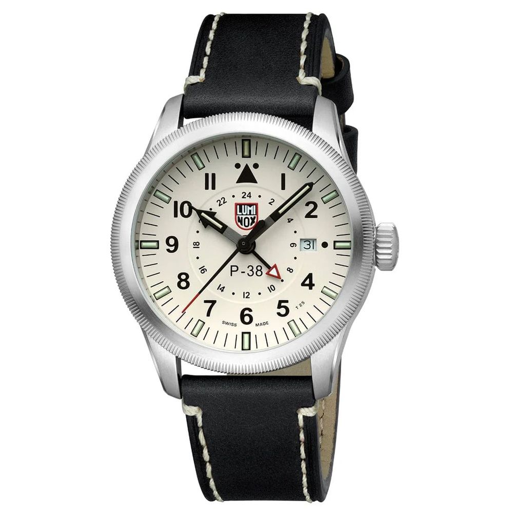 Luminox Men's Black Leather Tactical Watch