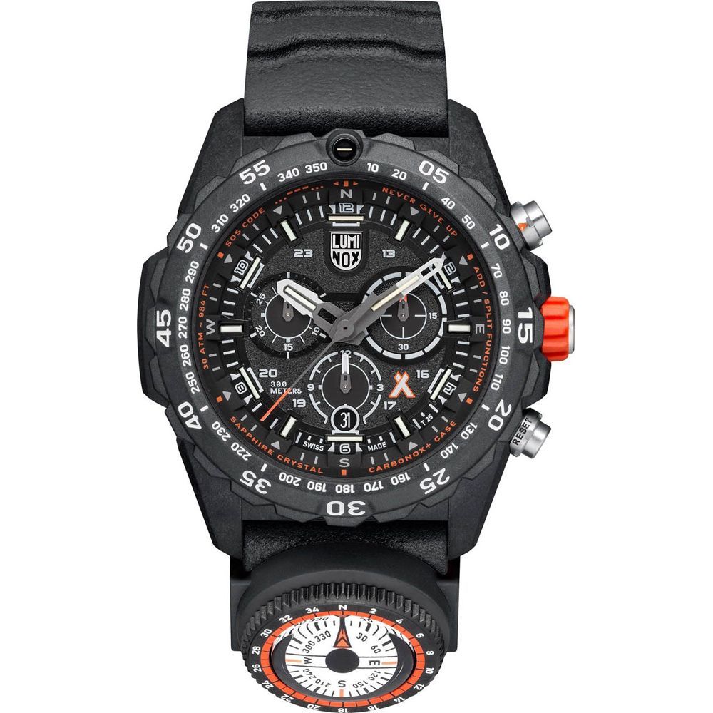 Luminox Bear Grylls Survival Master Watch – Black Rubber Strap, Quartz, 45mm, Carbon Case