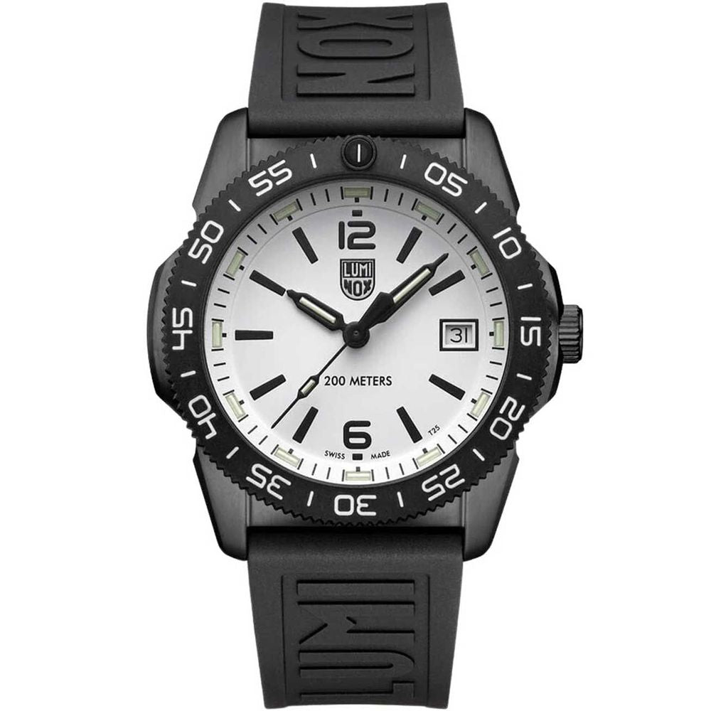 Luminox Black Rubber Dive Watch with Carbon Case