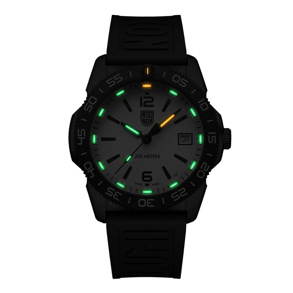 Luminox Black Rubber Dive Watch with Carbon Case