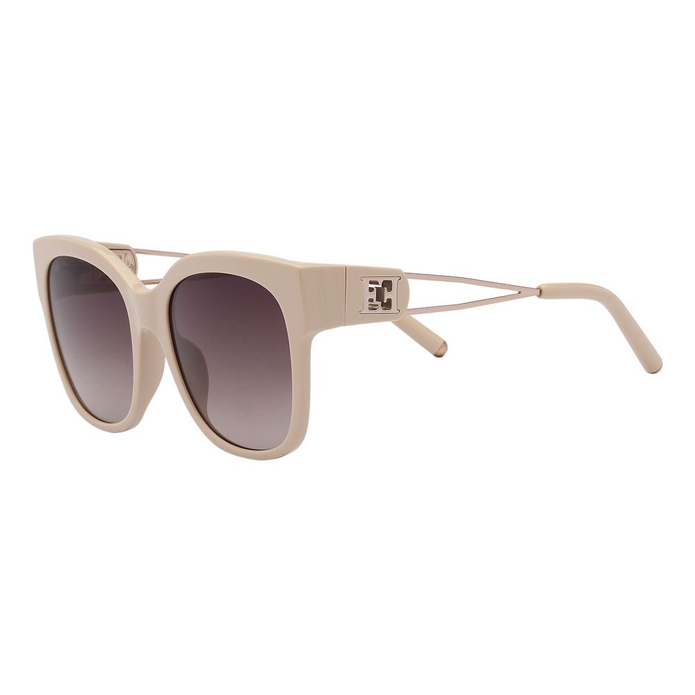 Escada Women’s Sunglasses – Beige Metal Frame with Red Gradient Lenses, 55mm