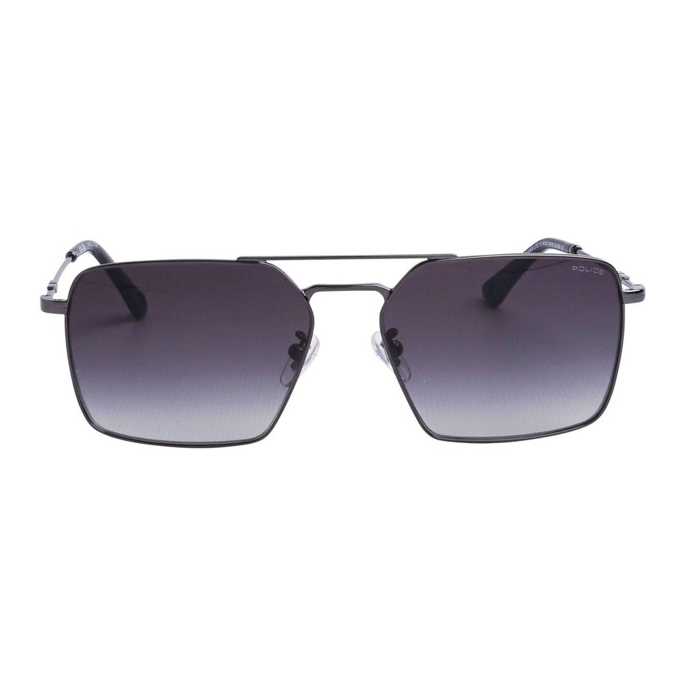 Police Gray Metal Sunglasses for Men