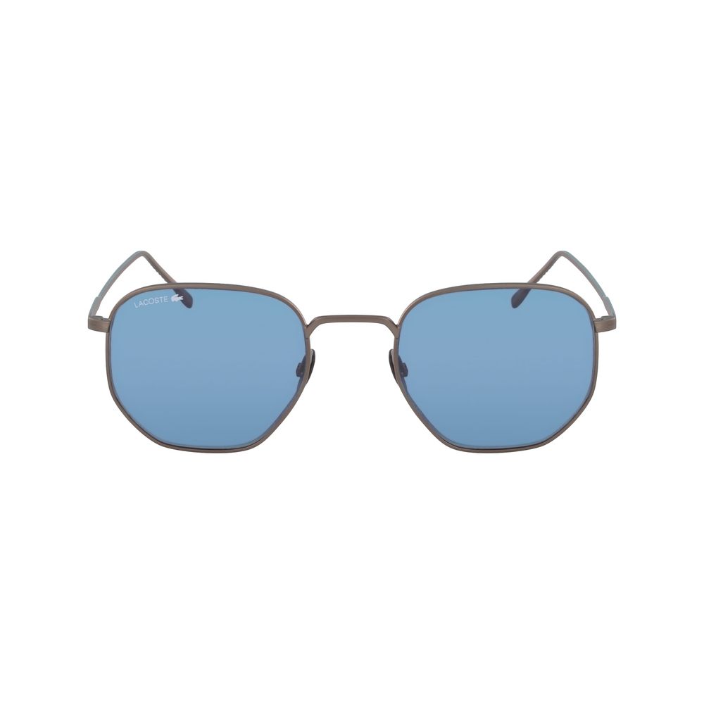 Lacoste Unisex Gray Metal Sunglasses – Stylish Oversized Frame