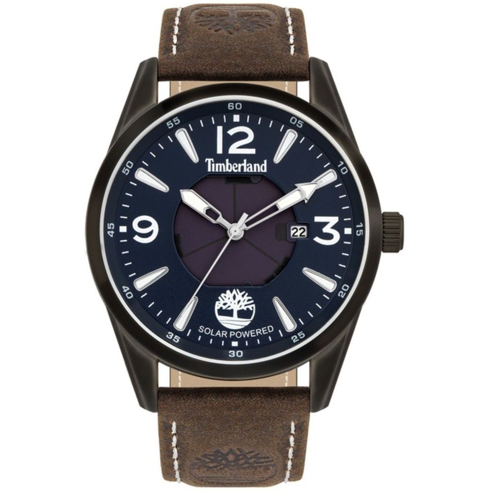 Timberland Brown Leather Watch with Solar Mechanism