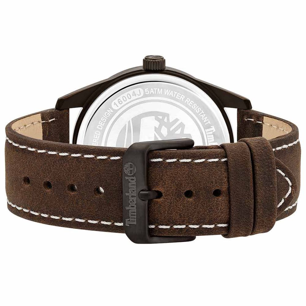 Timberland Brown Leather Watch with Solar Mechanism