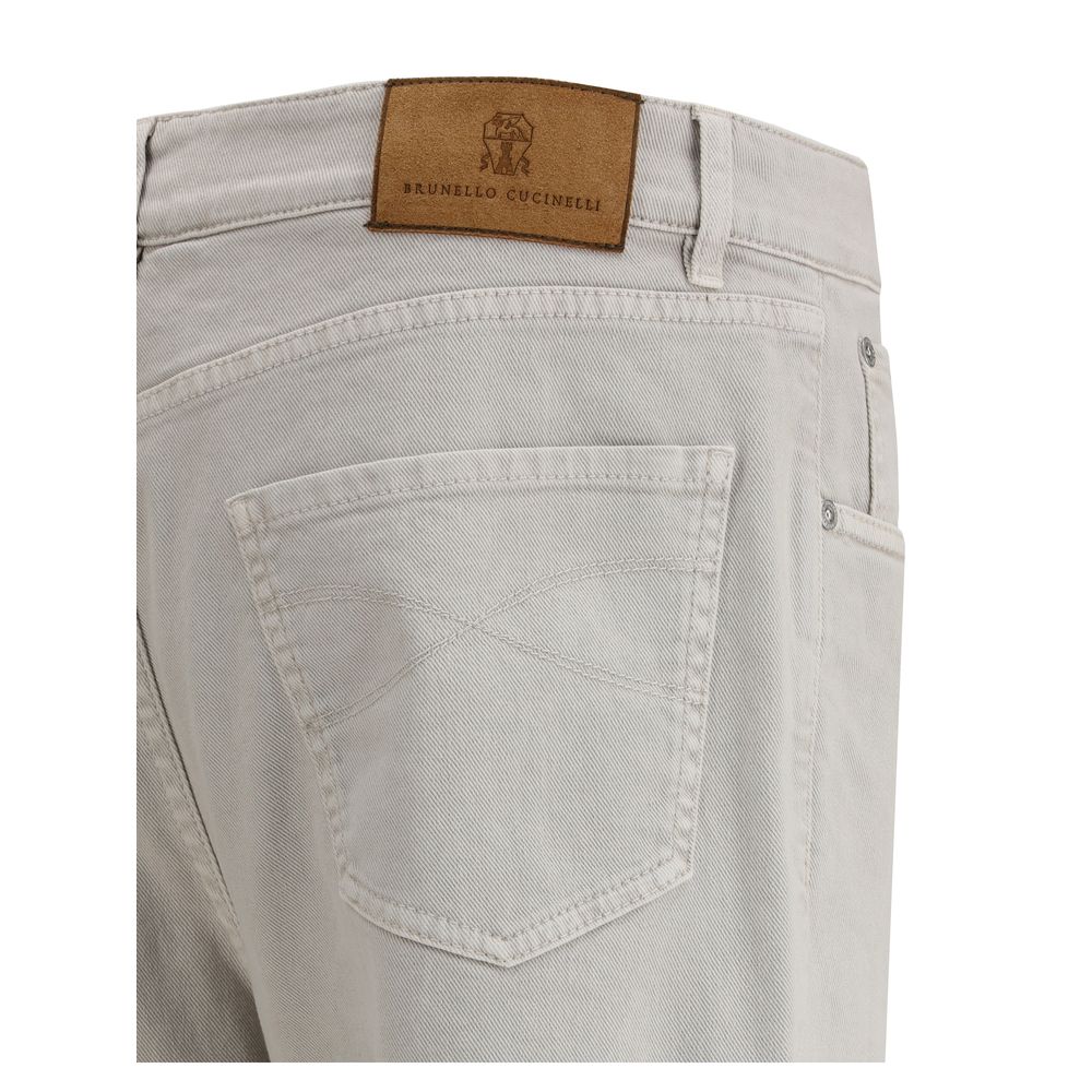 Brunello Cucinelli Cotton Jeans with Turn-Up Hem