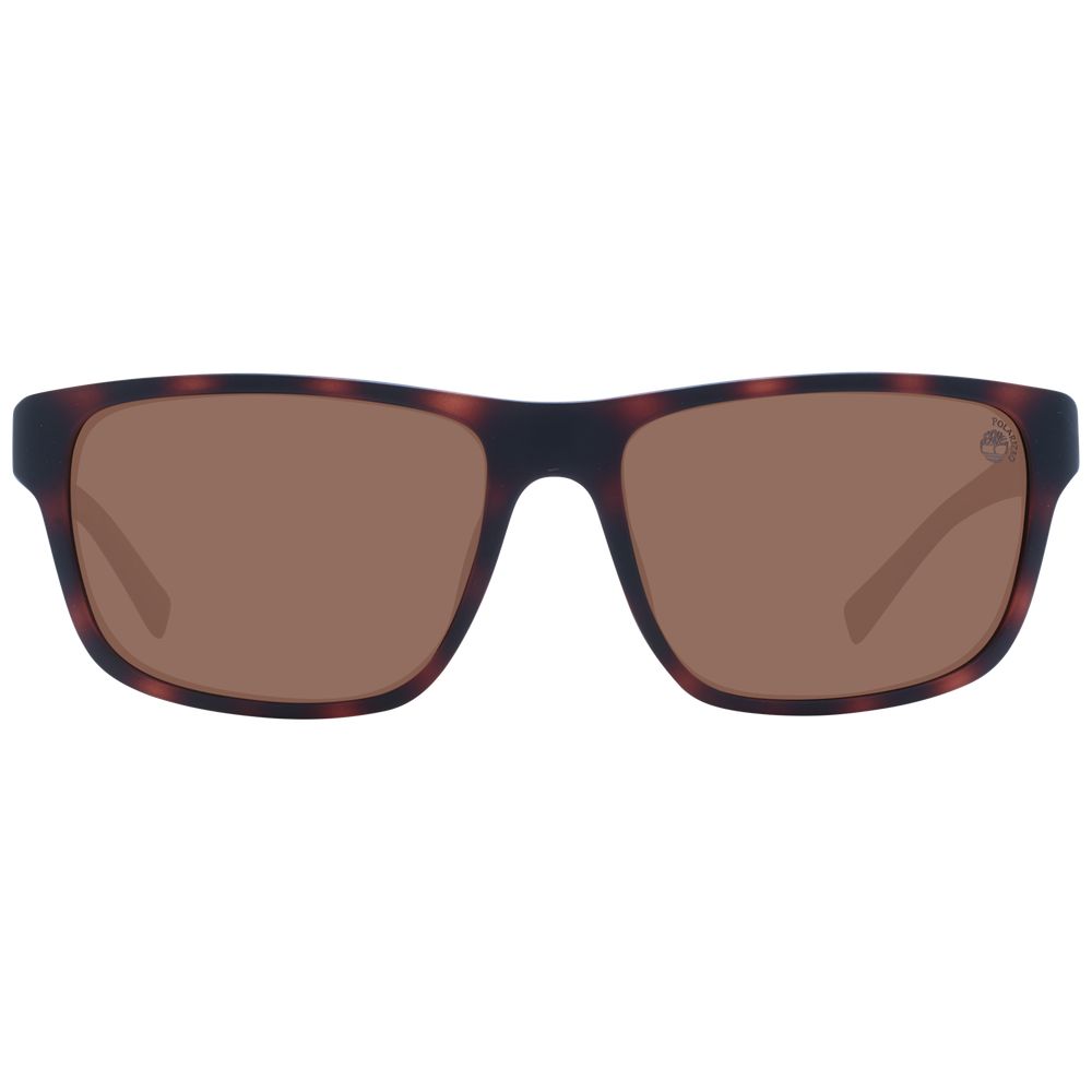 Timberland Men's Sunglasses – Brown Full-Rim Frame with Polarized Lenses, 60mm