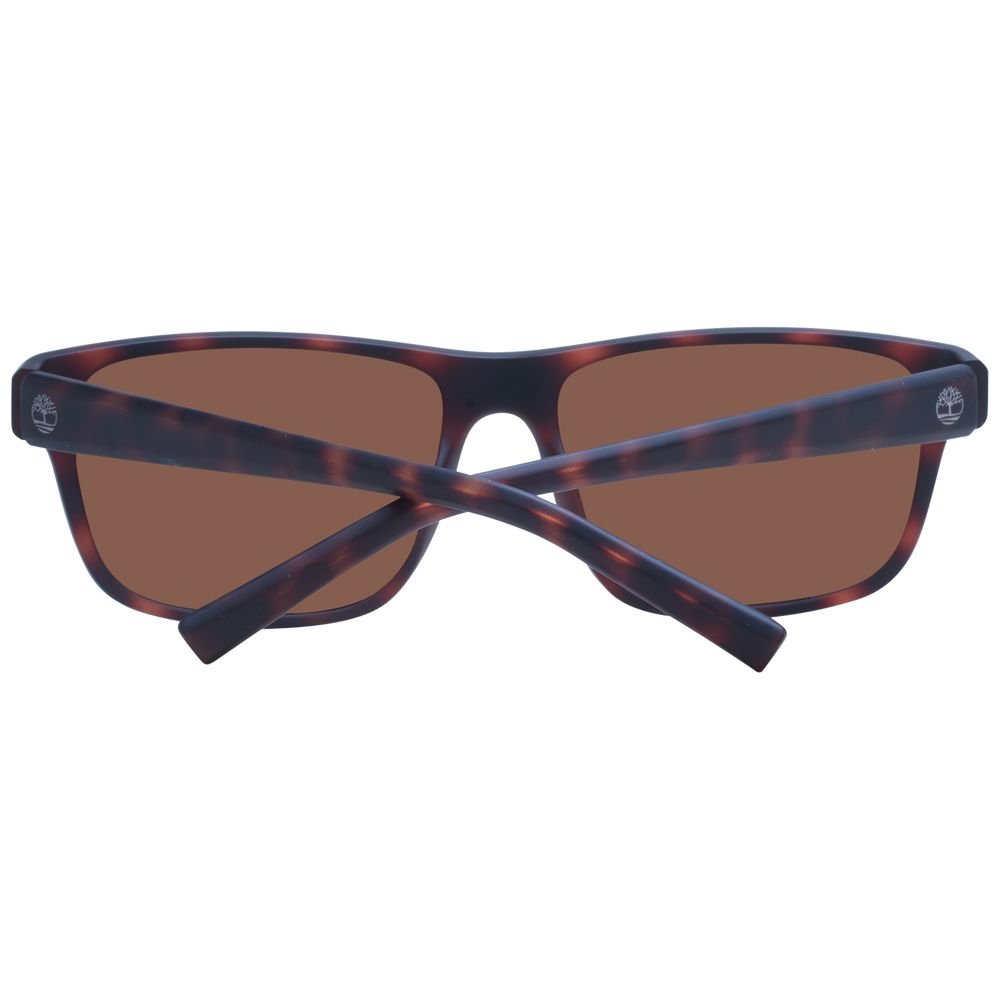Timberland Men's Sunglasses – Brown Full-Rim Frame with Polarized Lenses, 60mm