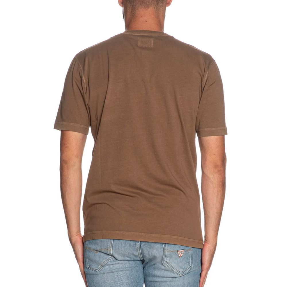 Refrigiwear Brown Cotton T-Shirt with Pocket