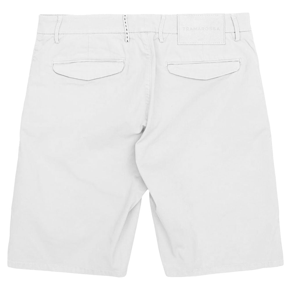 Tramarossa White Linen & Cotton Blend Shorts for Men