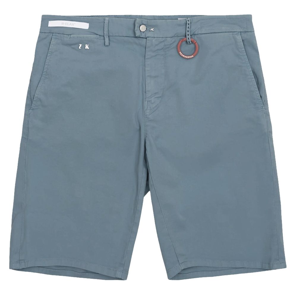 Tramarossa Light Blue Cotton & Linen Blend Shorts for Men