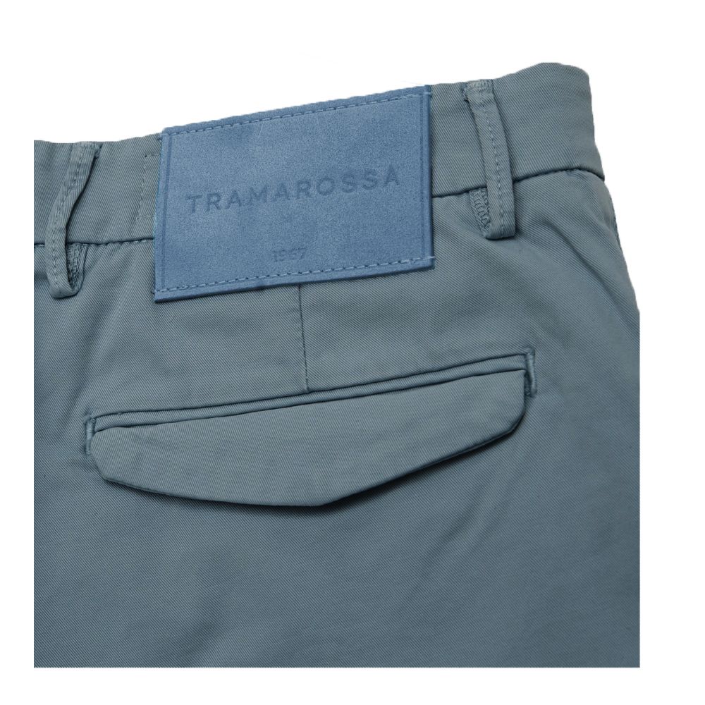 Tramarossa Light Blue Cotton & Linen Blend Shorts for Men