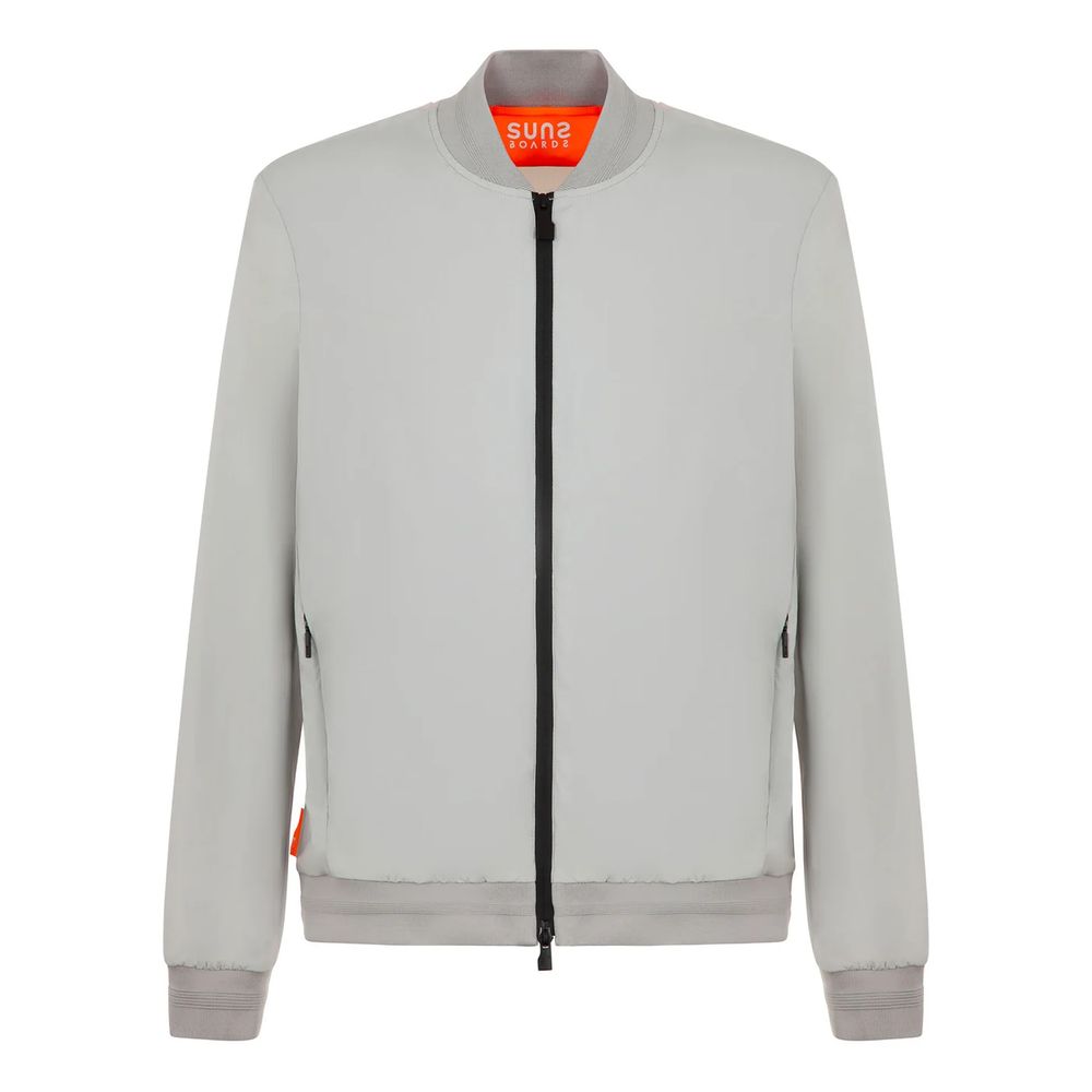 Suns Gray Fuji Stretch Nylon Jacket for Men